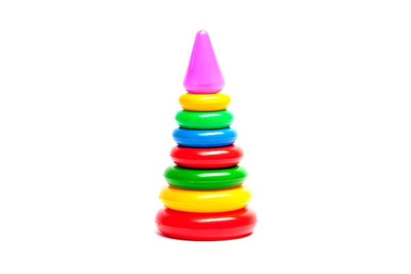 Renkli oyuncak piramit — Stok fotoğraf