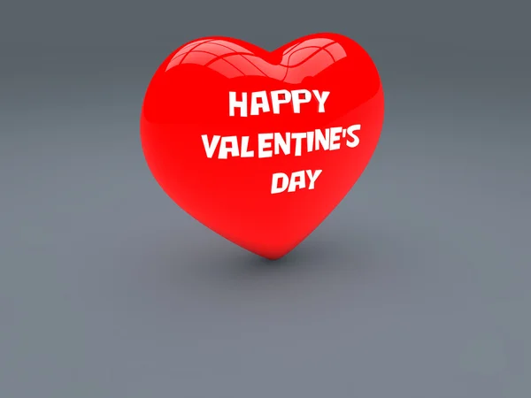 stock image Happy Valentine Day written on the heart