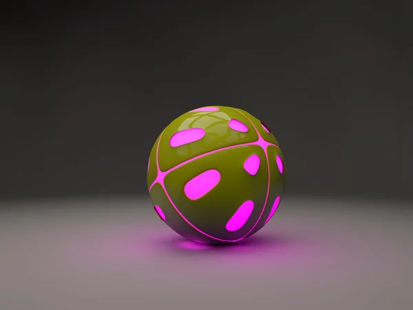 Ball with pink lights from the inside — Stock Photo, Image