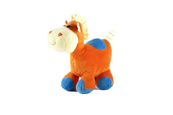 Pomarańczowy zabawka konia — Zdjęcie stockowe