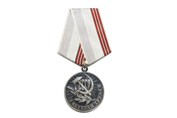 Veteran medal for their work — Stock Photo, Image