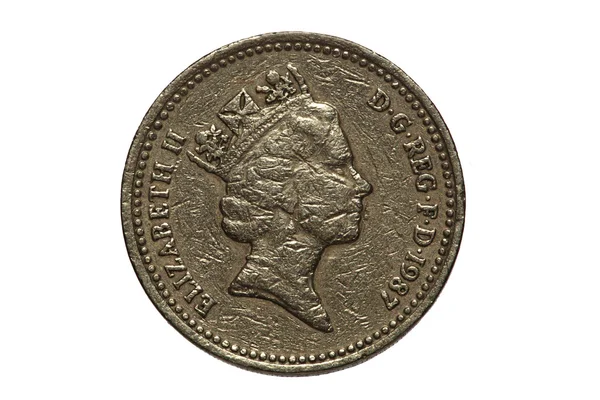 Монета в один фунт — стоковое фото