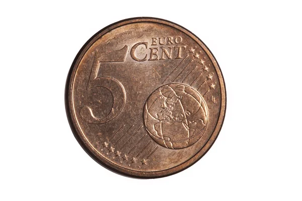 Beş sent euro para — Stok fotoğraf