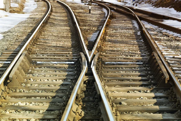 Железнодорожный переход — стоковое фото