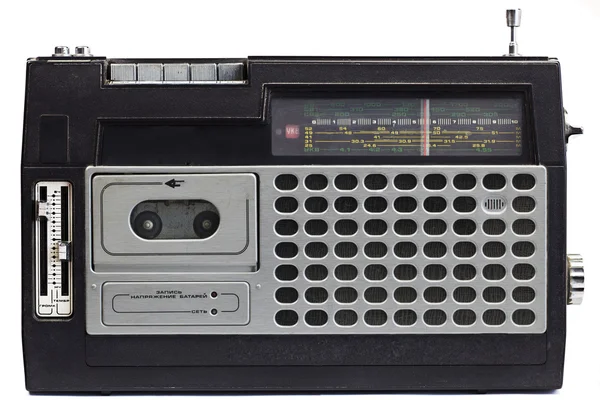Stare radio z anteną — Zdjęcie stockowe