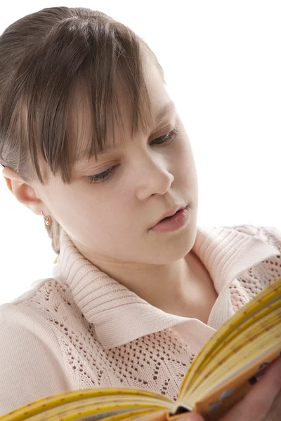 Portret dziewczyny, czytanie — Zdjęcie stockowe