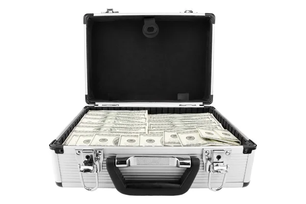 Koffer voller Dollars — Stockfoto