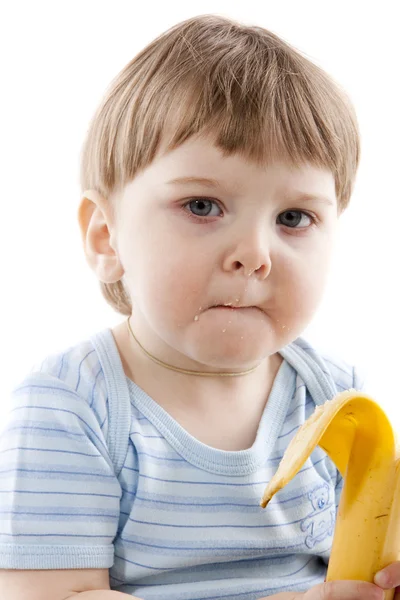 Bilden av äta pojke — Stockfoto