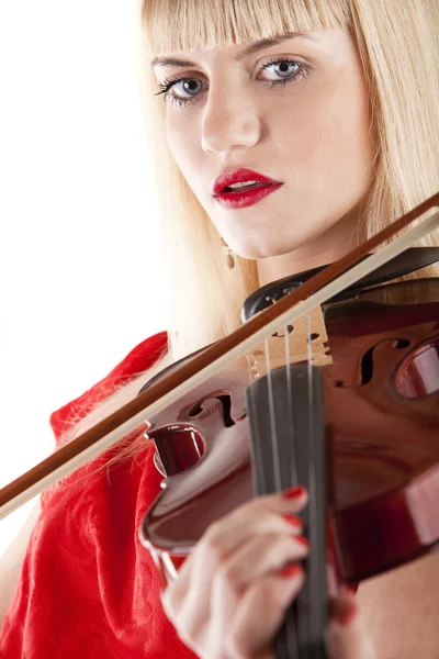Bild ein Mädchen, das Geige spielt — Stockfoto