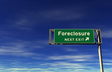 Foreclosure - Freeway Exit Sign clipart