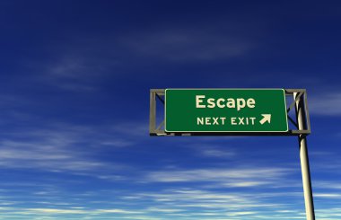 Escape - Freeway Exit Sign clipart