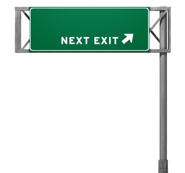 Blank Freeway Exit Sign clipart