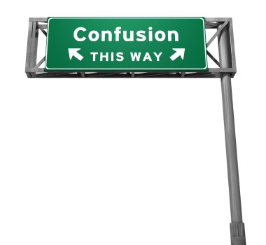 Confusion - Freeway Exit Sign clipart