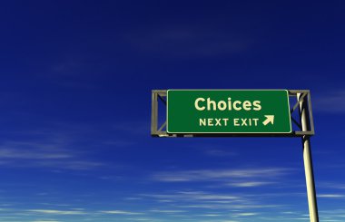 Choices - Freeway Exit Sign clipart