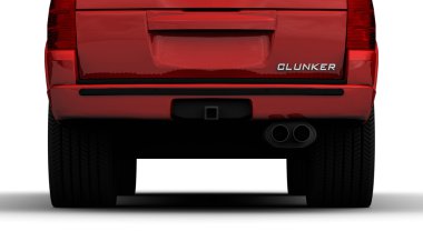 Clunker Emblem on SUV clipart