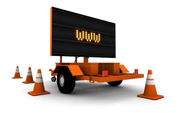 WWW Under Construction Sign — Stock Photo, Image