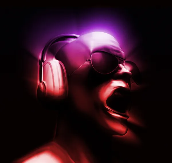 stock image DJ with Headphones