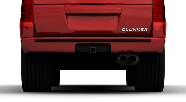 Clunker Emblem auf Geländewagen — Stockfoto