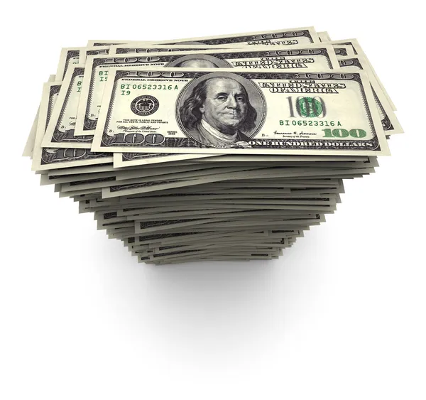 Сто тысяч долларов - Bills Stack — стоковое фото