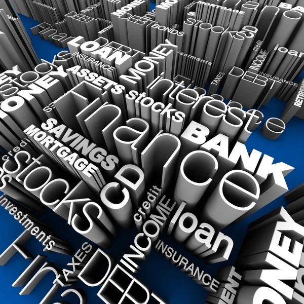 Stock image Financial Words 3D