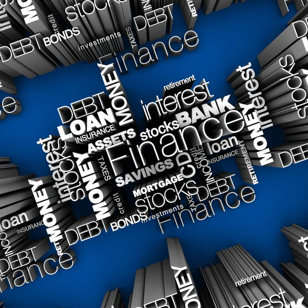 Financial Words 3D — Stock Photo, Image