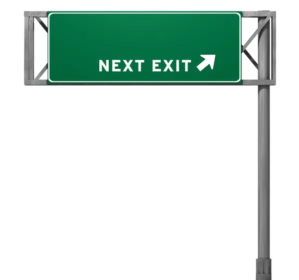 Prázdné dálnici exit znamení Stock Fotografie