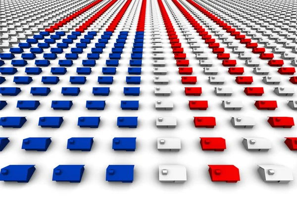 Сотни домов образуют флаг США Лицензионные Стоковые Фото