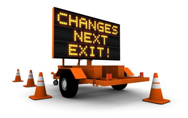 Changes - Construction Sign Message clipart