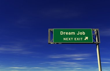 Dream Job - Freeway Exit Sign clipart