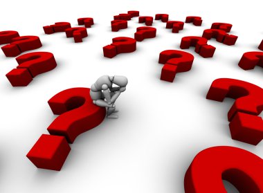 Lost in a Sea of Questions clipart