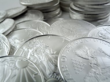 Silver Eagle $1 U.S. Bullion Coins clipart