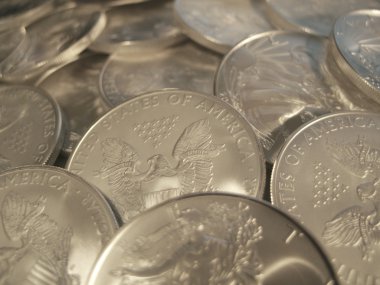 Silver Eagle $1 U.S. Bullion Coins clipart