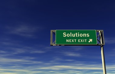 Solutions Freeway Exit Sign clipart