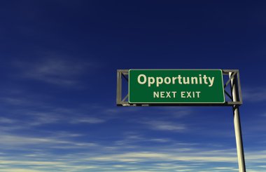 Opportunity Freeway Exit Sign clipart