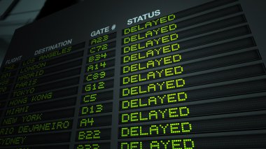 Havaalanı uçuş bilgileri yönetim kurulu, gecikmeli