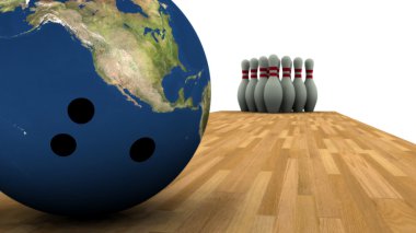 Earth Bowling! clipart