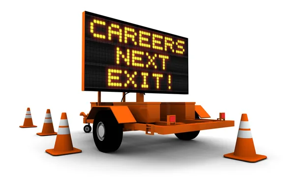 Careers - Construction Message Sign — Stock Photo, Image
