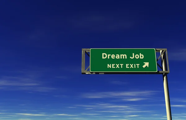 Hayalimdeki iş - otoyol çıkış işareti — Stok fotoğraf