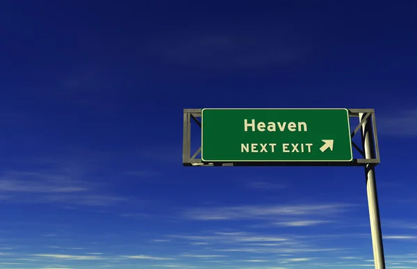 Heaven - freeway avsluta tecken — Stockfoto