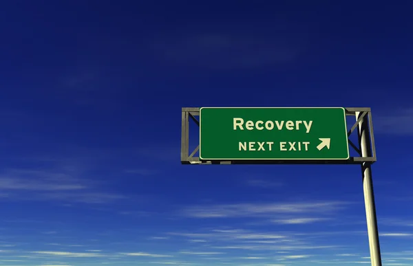 Recovery - autópálya exit jel — Stock Fotó