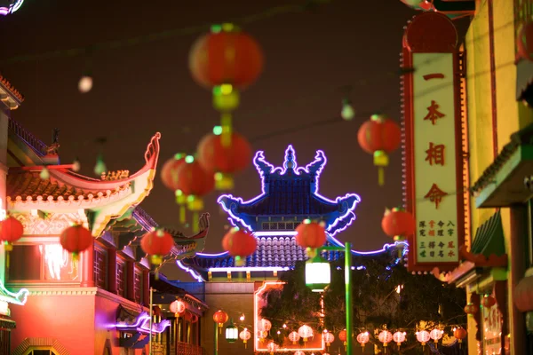 stock image Chinatown Los Angeles at Night