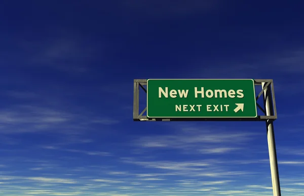 Nya bostäder nästa avfart — Stockfoto