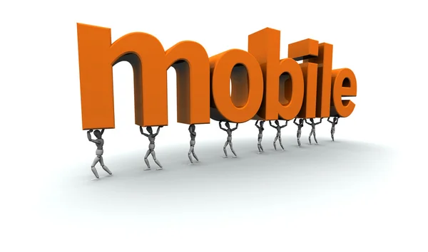 stock image Team of Carrying 'mobile'