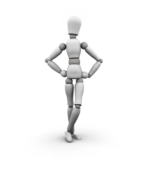 Mannequin Standing, Hands on Hips — Stock Photo, Image