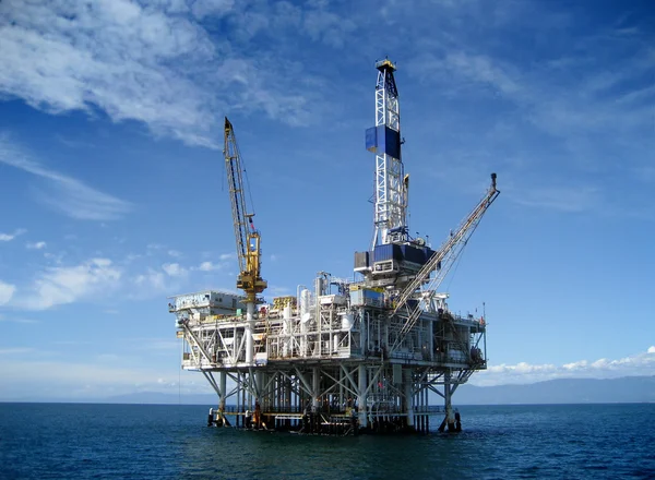 Piattaforma di perforazione offshore di piattaforme petrolifere Fotografia Stock
