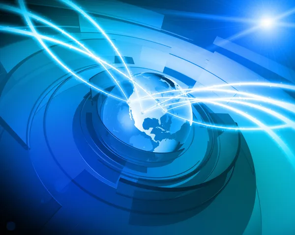World Globe Digital Network Connection Background — Stock Photo, Image