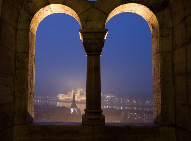 gece, Budapeşte, Macaristan Parlamentosu'nun