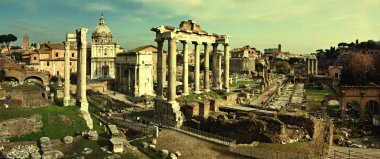 Vintage kartpostal ile foro romano