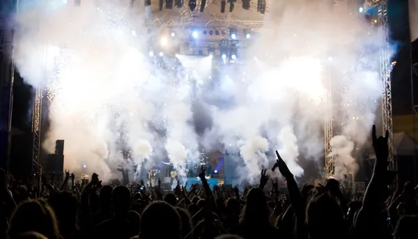Tłum na koncert — Zdjęcie stockowe