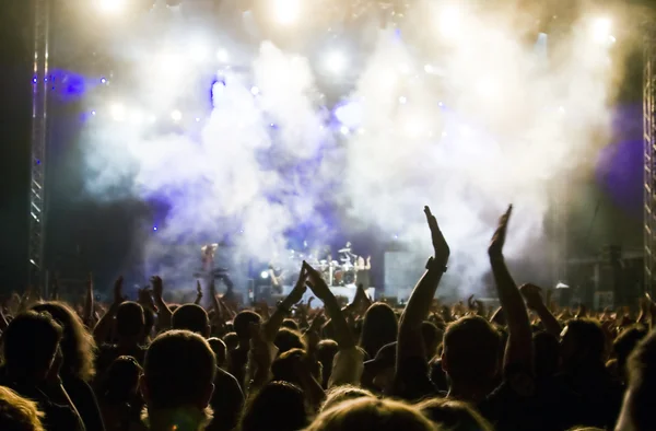 Folkmassa vid konsert — Stockfoto